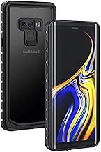 Lanhiem Galaxy Note 9 Phone Case, IP68 Waterproof Dustproof Shockproof Case with Built-in Screen Protector, Full Body Sealed Underwater Protective Clear Cover for Samsung Galaxy Note 9 (Black/Gray)
