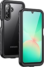 for Samsung Galaxy A26 Phone Case, IP68 Waterproof Dustproof, Built-in Screen Protector, Rugged Full Body Shockproof Protective Cover for Samsung A26 6.7", Black