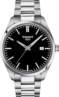 PR 100 40mm, Swiss Quartz Watch for Men, Stainless Steal Case, Black Dial, T1504101108100