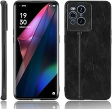 Case Compatible with Oppo Find X3 5G,Compatible with Oppo Find X3 Pro 5G [PU Leather Texture][PU+PC+TPU] 3 in 1 Camera Protection Cover Black