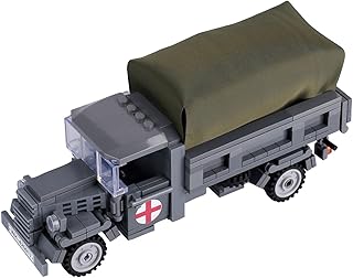 World War II Building Blocks Toy Military German Blitz Truck Building Toy 260PCS Brick Toy for Kids Aged 6-14 Compatible with LEGO.