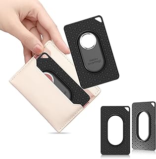 BIQIRE for Galaxy SmartTag2 Wallet Holder Card Insert [2 Pack], Ultra Thin Card Case for SmartTag2, Soft TPU Smart Tag2 Card Holder for Wallet, Handbag, Backpack| Stays Hidden (Black)