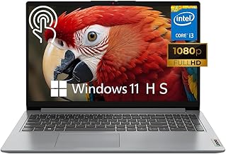 Lenovo Ideapad 1i 15.6" Touch Laptop, Intel Core i3-1215U, 15.6'' FHD Touchscreen Display, 8GB RAM, 256GB SSD, Intel UHD Graphics,Wi-Fi, HDMI, Windows 11 Home, Cloud Gray (Renewed)