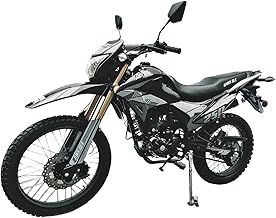 HHH Hawk DLX 250 EFI Fuel Injection 250cc Endure Dirtbike Motorcycle Enduro Bike Hawk Deluxe 5 SPEED Dual Sports Street Bike (Black) - Large