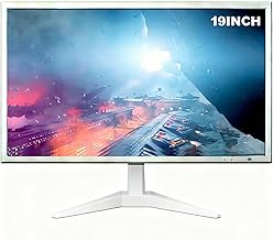 19 inch HD (1400 x 900) Monitor, 60Hz White Refresh Rate, HDMI x1,Small Thin Monitor for laptops, Computers and desktops,LED Display, VGA/HDMI Connection