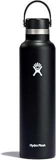 Hydro Flask Water Bottle - Insulated Stainless Steel - Non Spill, Leakproof in 24 Oz Black