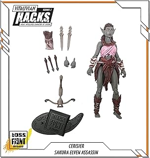 Boss Fight Studio Vitruvian H.A.C.K.S. Fantasy Series - Cerisier Action Figure - Highly Articulated Collectible and Customizable Figurine with Interchangeable Parts and Accessories - 1:18 Scale