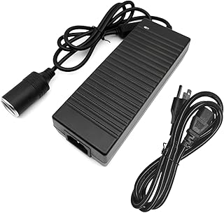 AC to DC Converter, 220V to 12V 15A Power Adapter Cigarette Lighter Socket, Power Supply Adapter Transformer for Tire Inflator Car Refrigerator Vacuum, Car Accessories