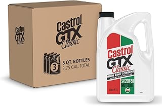 GTX Classic 20W-50 Conventional Motor Oil, 5 Quarts, Pack of 3