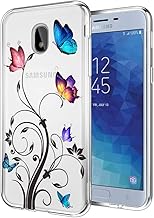 Clear Case Compatible with Galaxy J7 Refine/J7 2018/J7 Star/J7V 2nd Gen/J7 Aero/J7 Top Case for Girls, Cute Soft TPU Shockproof Protective Phone Case Cover for Samsung Galaxy J7 2018(Butterfly)