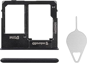 Sim Card Tray Replacement for Samsung Galaxy A10e (Single SIM Version) Black Card Tray Slot Holder Bracket Adapter with Needle Ejector for A10e SM-A102U SM-A102U1