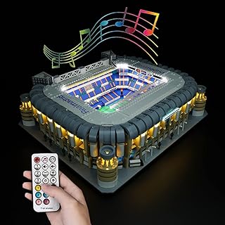 LED Light Kit for(Real Madrid - Santiago Bernabéu Stadium), Lighting Kit Compatible with Lego 10299 (Only Led Light, Building Block Model not Included) (RC with Sounds)