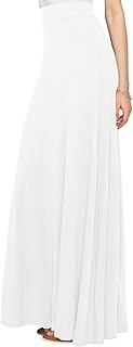 Women's Casual Comfy Stylish High Waist Flare Long Maxi Skirt – Available in Print & Solid Options