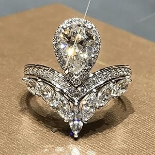 Exquisite Crown Engagement Ring with Sparkling Cubic Zirconia for Women Wedding Proposal Anniversary Luxury Jewelry