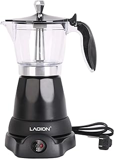 LAOION Cuban Coffee Maker, 6 or 3cup Electric Espresso Coffee Maker, Portable Cafeteras Electricas Modernas, Electric Moka Pot with Detachable Base & Overheat Protection, Coffee Gift for Home Travel
