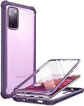 Ares Series Designed for Samsung Galaxy S20 FE 5G Case (2020 Release), Dual Layer Rugged Clear Bumper Case with Built-in Screen Protector (Purple)