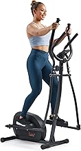 Smart Upright Elliptical w/Pulse Sensor Built-in, Indoor Full-Body Cross-Training & Cardio Exercise Machine for Home, Free SunnyFit App Connection