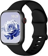 Sport Silicone Band Compatible with Apple Watch Bands 38mm 40mm 41mm 42mm 44mm 45mm 46mm 49mm for Women Men, Soft Wristband Water-proof Strap for iWatch Bands Series 11 10 9 8 7 6 5 4 3 2 1 Ultra SE