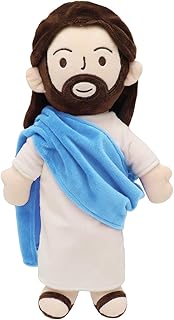 Yelakey 13" Jesus Plush Jesus Stuffed Doll Religious Easter Gifts for Kids Party Favors (Blue)