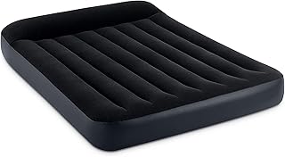 64147ED Dura-Beam Standard Pillow Rest Air Mattress: Fiber-Tech – Full Size – Built-in Electric Pump – 10in Bed Height – 600lb Weight Capacity