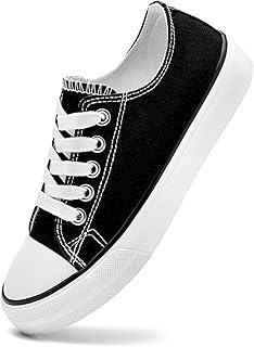 Kids' Canvas Shoes, Big Kid Boys Girls Low Top Sneakers, Non-Slip Durable Walking Shoes for Little Kid Toddler