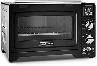 KitchenAid KCO275OB Convection 1800W Digital Countertop Oven, 12", Onyx Black (Renewed)