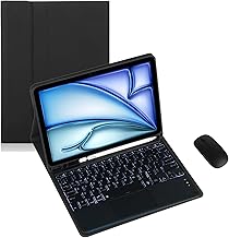 Keyboard Case for Samsung Galaxy Tab Active Pro /4 Pro 10.1inch (SM-T540/T547/T630/T638) Removable Wireless Bluetooth Keyboard Built-in Pen Holder (Black Case,Backlit touchpad Keyboard + Mouse)