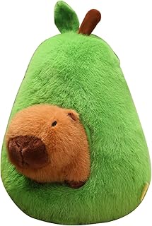 Avocado Capybara Plush, 13.7 Inch Soft Stuffed Animal, Cute Avocado Plush Toy Pillow Doll for Kids and Adults