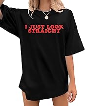 Lesbian Pride Shirt Women I Just Look Straight LGBT Tshirt Gay Pride Month Tee Funny Letter Print Casual Tops
