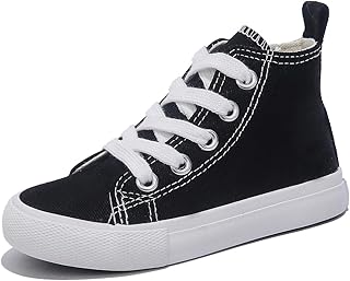 Kids high Tops Boys & Girls High Top lace-up Kids' Shoes Back-to-School Season Little White Shoes Teen Classic Kids' Sneakers Tennis Shoes Baby Skate Shoes Toddler Shoes