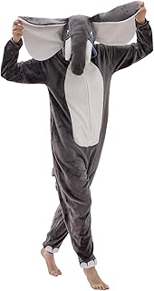 Unisex Adult Onesie Pajamas Animal One Piece Snug Fit Halloween Costume Sleepwear Homewear
