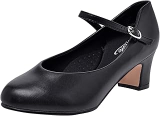 Character Shoes for Women Dance Shoes 2" Ankle Strap Dancing Heels for Ballroom Salsa Flamenco Latin Work Office