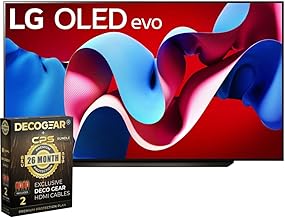 OLED77C4PUA 77 Inch Class OLED evo C4 Series Smart TV 4K Processor (2024) + Deco Gear 4K HDMI 2.0 Cable w/Pure Copper Conductors & CPS Exclusive 26 Month Protection Pack Bundle (BEACH-CPS-263000)