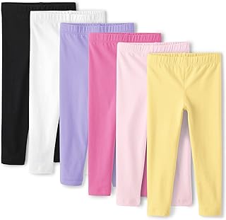 Baby Girls and Toddler Assorted Solid Leggings, Multipacks