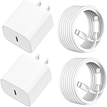 iPhone Charger Fast Charging [MFi Certified] USB C Wall Charger Block with 2Pack 6FT USB C to Lightning Cables Cord Compatible with iPhone 14/14 Pro Max/13/13 Pro Max/12/12 Pro Max/11/XR/XS/X