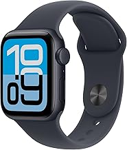 Apple Watch SE 3 [GPS + Cellular, 40mm] Midnight Aluminum Case with Black Sport Band, S/M (Renewed)