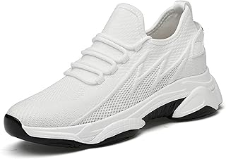 4 Inch Sneakers for Men & Women, Hidden Height Increase Shoes with Arch Support, Lightweight Breathable Walking Sneakers with Non-Slip Sole for Everyday Wear