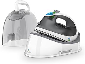 Steamfast SF-760 Portable Cordless Steam Iron, With Carrying Case, Non-Stick Sole Plate, White