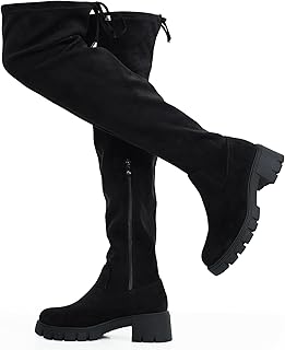 Women's 990 Over The Knee High Boots Platform Thigh High Round Toe Long Boots