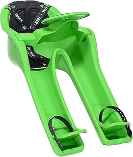 iBert Front Mounted Child Seat with Patented Mounting for Easy and Secure Installation - Child’s Bike Seat with 3-Point Safety Harness and Adjustable Foot Cups - Durable Plastic Shell