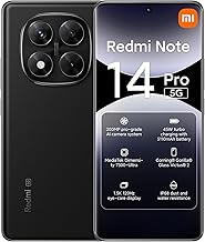 XIAOMI Redmi Note 14 Pro 5G + 4G LTE (for Tmobile Mint Tello & Global) (512GB + 12GB) NFC 6.67" 120Hz 200MP Pro AI Camera Model 24090RA29G Unlocked Dual Sim (Midnight Black)