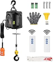 VEVOR 3-in-1 Electric Hoist Winch, 1100lbs 1500W Portable Power Winch Crane, 110V/120V 22.9 ft Lifting Height, 13 ft/min with Manual, Wired and Wireless Remote Control, Overload Protection