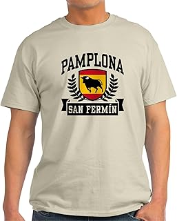 Pamplona San Fermin Light T Shirt Men's 100% Cotton, Classic Graphic White T-Shirt