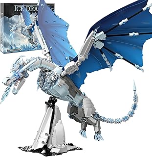Fantasy Ice Dragon Model Building Block Set – Educational Construction Kit, Ideal for Movie Buffs & Architecture Enthusiasts, Birthdays & Holidays