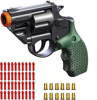Toy Revolver Gun, Educational Model Toys, Soft Bullet Toy, Gifts for Ages 14+