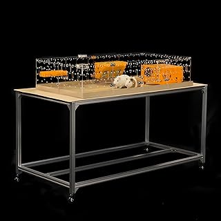 GuineaLoft™ Model-A Acrylic Guinea Pig Cage - Large 4x2ft Expandable C&C Cage, Works Also for Small Roaming Animals Like Rabbits, Button Quails, Hedgehogs