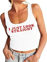 Lesbian Pride Tank Tops Women I Just Look Straight LGBT Gay Pride Month Crop Tanks Funny Lesbian Sleeveless Shirt