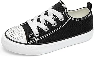 ToandonToddler Kids Sneakers Sparkle Fashion Glitter Sequins Canvas Shoes