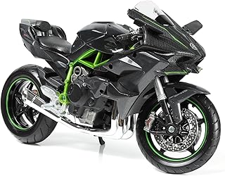 Motorcycle Toy Compatible for Kawasaki Ninja H2R, 1:12 Mini Die-cast Moto Model, Motorcycle Toy Gift for Kids 8–14 & Adults