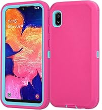 Galaxy A10E Case, with [Built-in Screen Protector] Tri-Layer Heavy Duty Full-Body Shock Absorption Cover for Samsung Galaxy A10E Rose/Mint